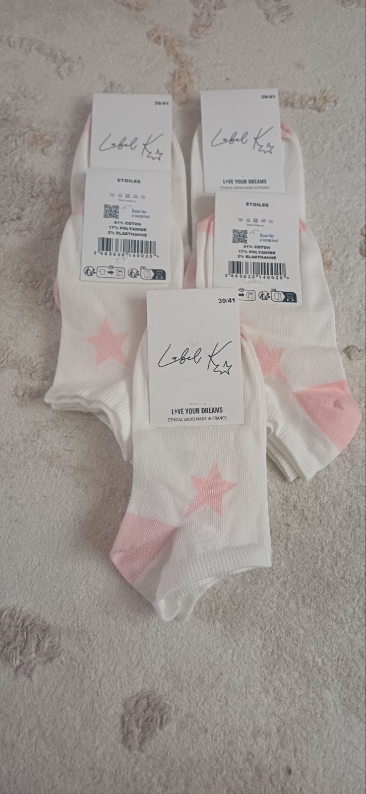 chaussettes femmes, Kleding | Dames, Wit, Nieuw, Maat 39 t/m 42, Ophalen