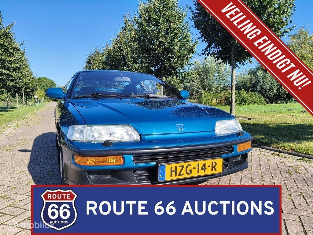 Honda CRX 1.6 VTi | 1991 | Route 66 Auctions, Honda, Zwart, Bedrijf, Handgeschakeld