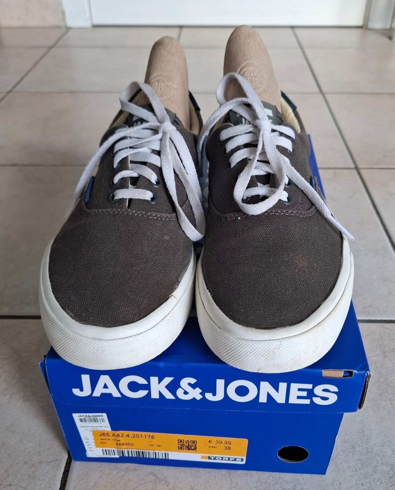 Bruine stoffen sneaker JACK & JONES maat 38, Ophalen of Verzenden, Schoenen