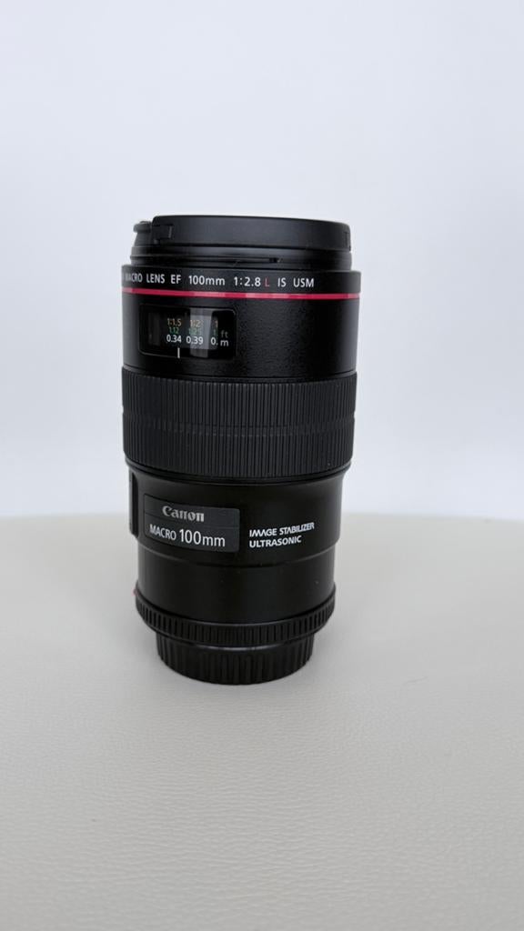 CANON 100mm F2.8 macro is, Audio, Tv en Foto, Ophalen, Zo goed als nieuw