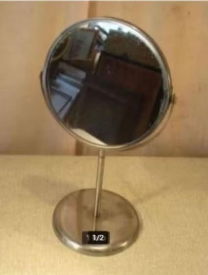 Joli miroir de table rond rotatif sur support, Enlèvement ou Envoi, Comme neuf, Rond