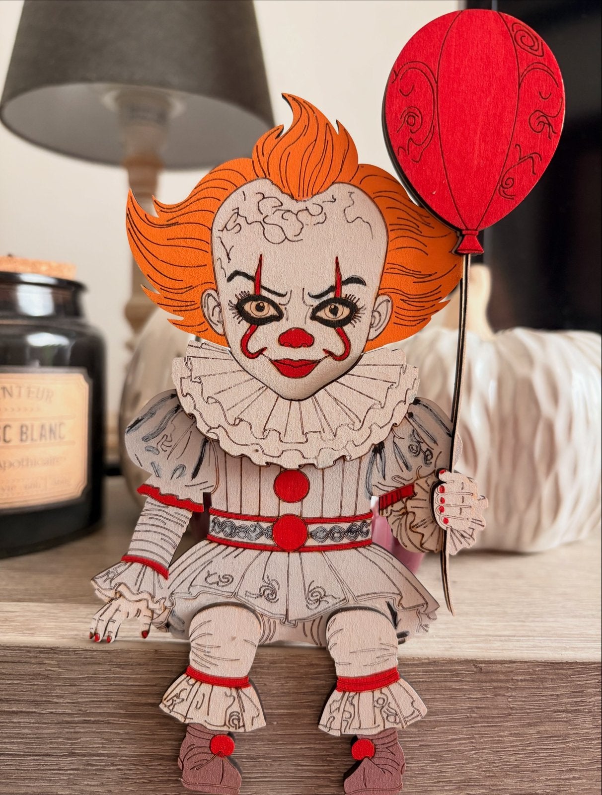 Pennywise Ça – Décoration Halloween en bois, Hobby & Loisirs créatifs, Articles de fête, Enlèvement ou Envoi, Comme neuf, Décoration