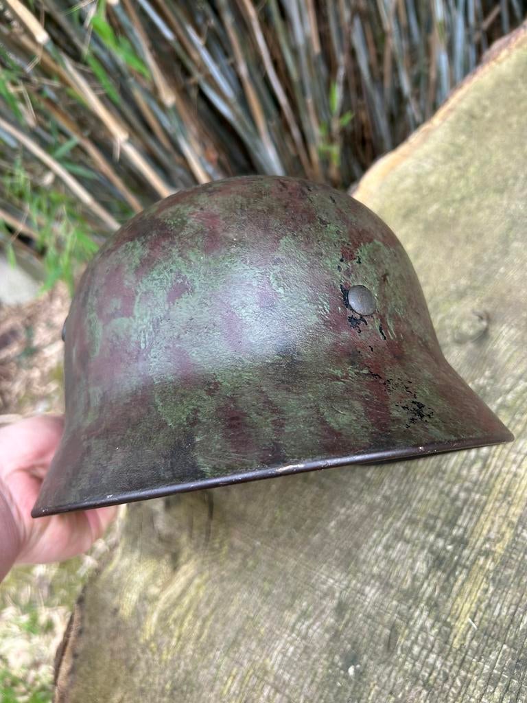 Originele M40 WW2 camouflagehelm, Verzamelen, Ophalen of Verzenden, Overige soorten