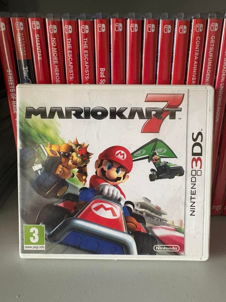 Mario Kart 7 (3DS) - doosje zonder spel met handleiding., Games en Spelcomputers, Ophalen of Verzenden, Zo goed als nieuw