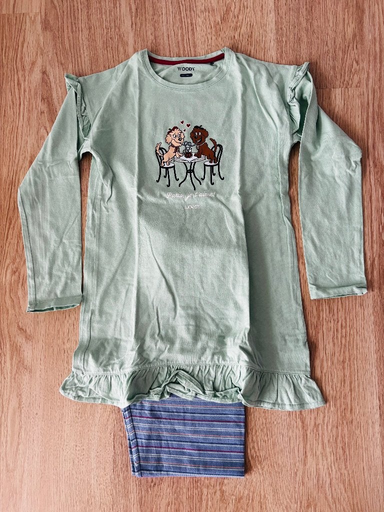 Pyjama "Woody" Maat 140/10j, Nacht- of Onderkleding, Gebruikt, Meisje, Ophalen of Verzenden