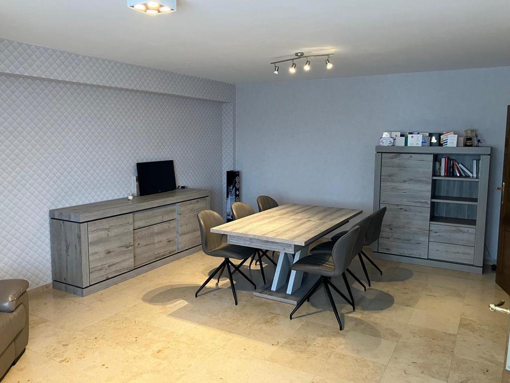 Coin repas complet (mobilier gris-brun + chaises brunes), Enlèvement, Utilisé, Landelijk, 6 à 8 chaises
