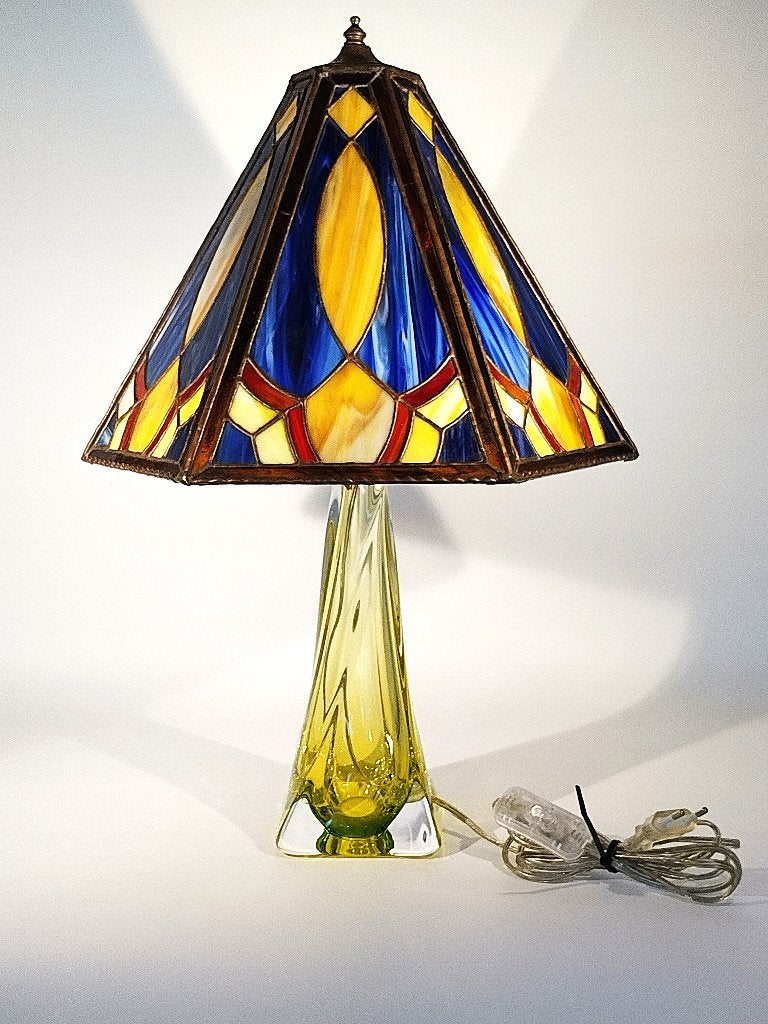 Val Saint Lambert lampvoet marriage Tiffany., Antiek en Kunst, Ophalen of Verzenden