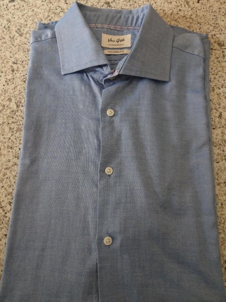 chemise hemd XL 44 Van Gils impeccable, Ophalen, Zo goed als nieuw, Blauw, Van Gils