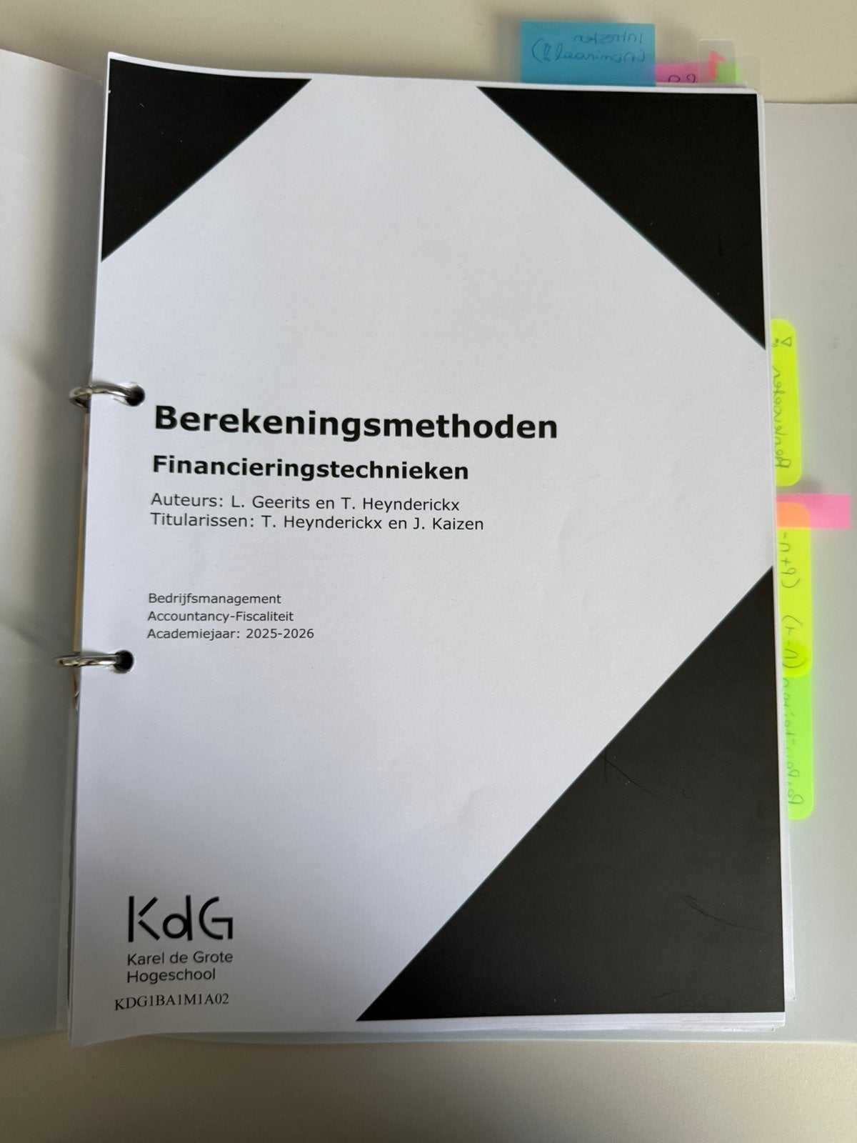 Cursus berekeningsmethoden, Ophalen of Verzenden, Zo goed als nieuw