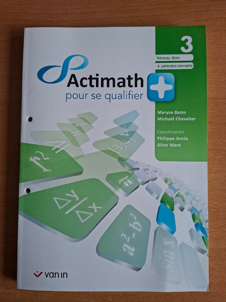 Manuel "Actimath pour se qualifier 3" (4 heures par semaine), Livres, Enlèvement, Neuf