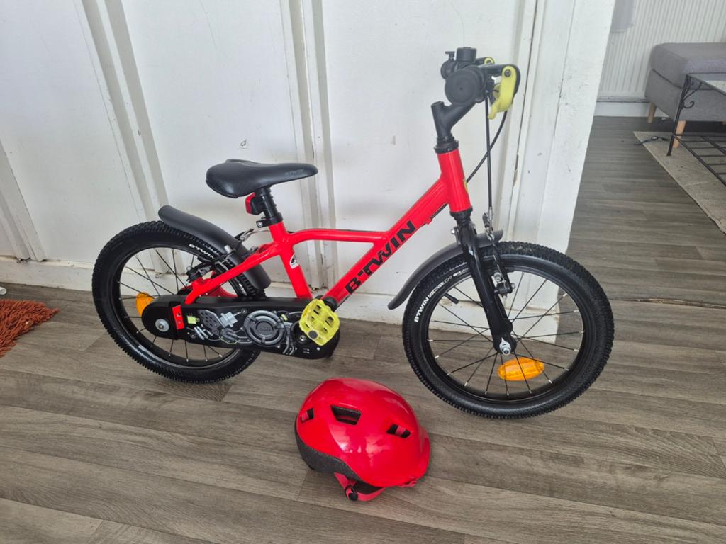 Vélo enfant 16pouces, Vélos & Vélomoteurs, B-Twin Decathlon, Frein sur jante, Stabilisateurs, Enlèvement