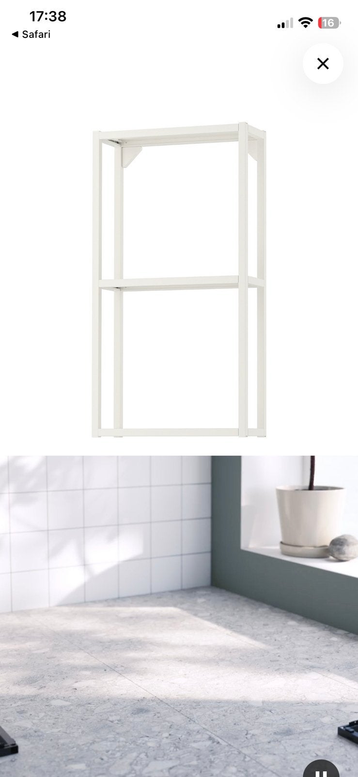 Enhet wandframe met planken wit 40*15*75, Neuf, Moins de 25 cm, Moins de 100 cm, Enlèvement