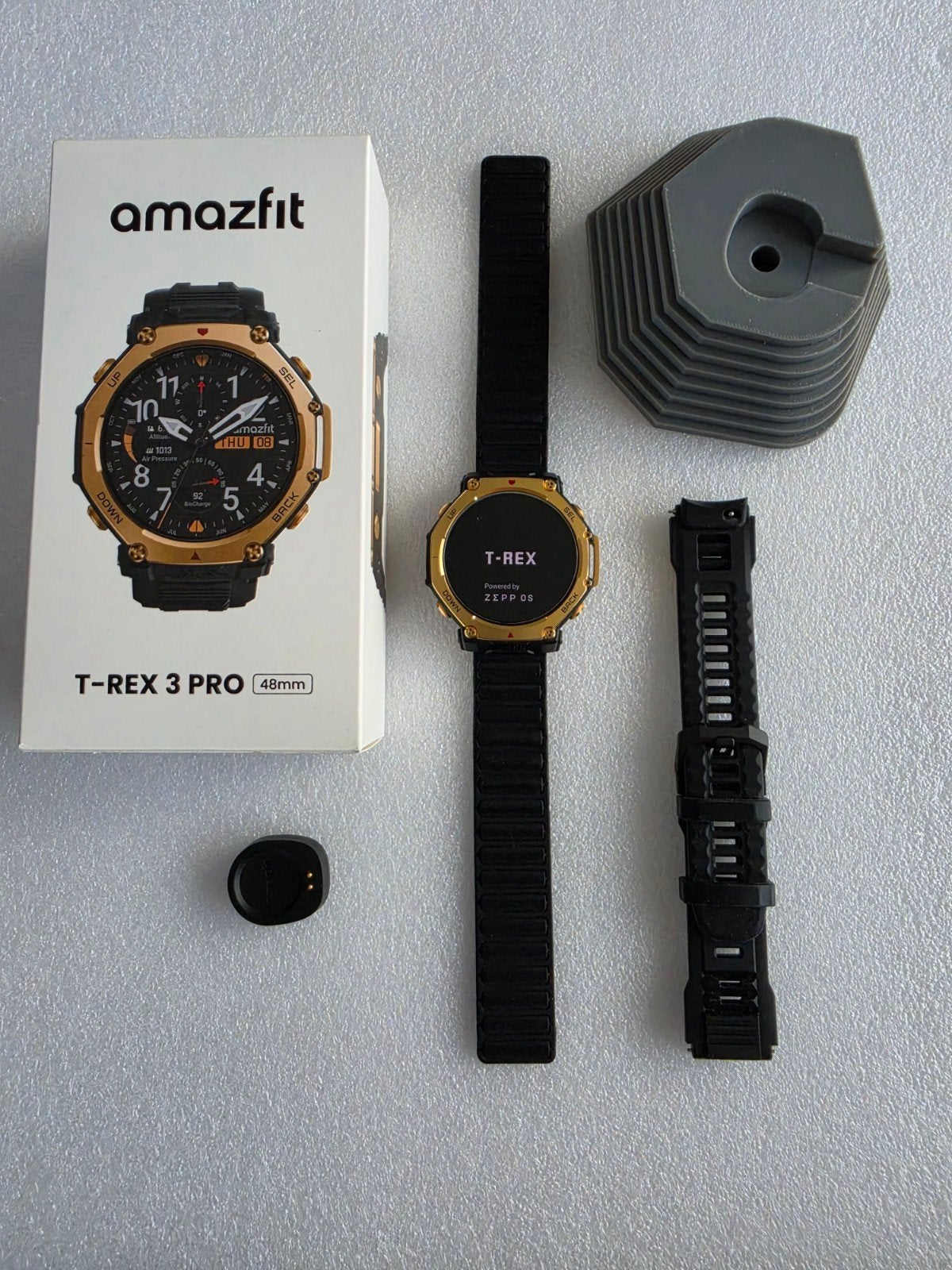 Amazfit T-Rex 3 Pro + Helio Ring maat 12 – apart of als set, Étanche, Amazfit, Enlèvement ou Envoi, Comme neuf