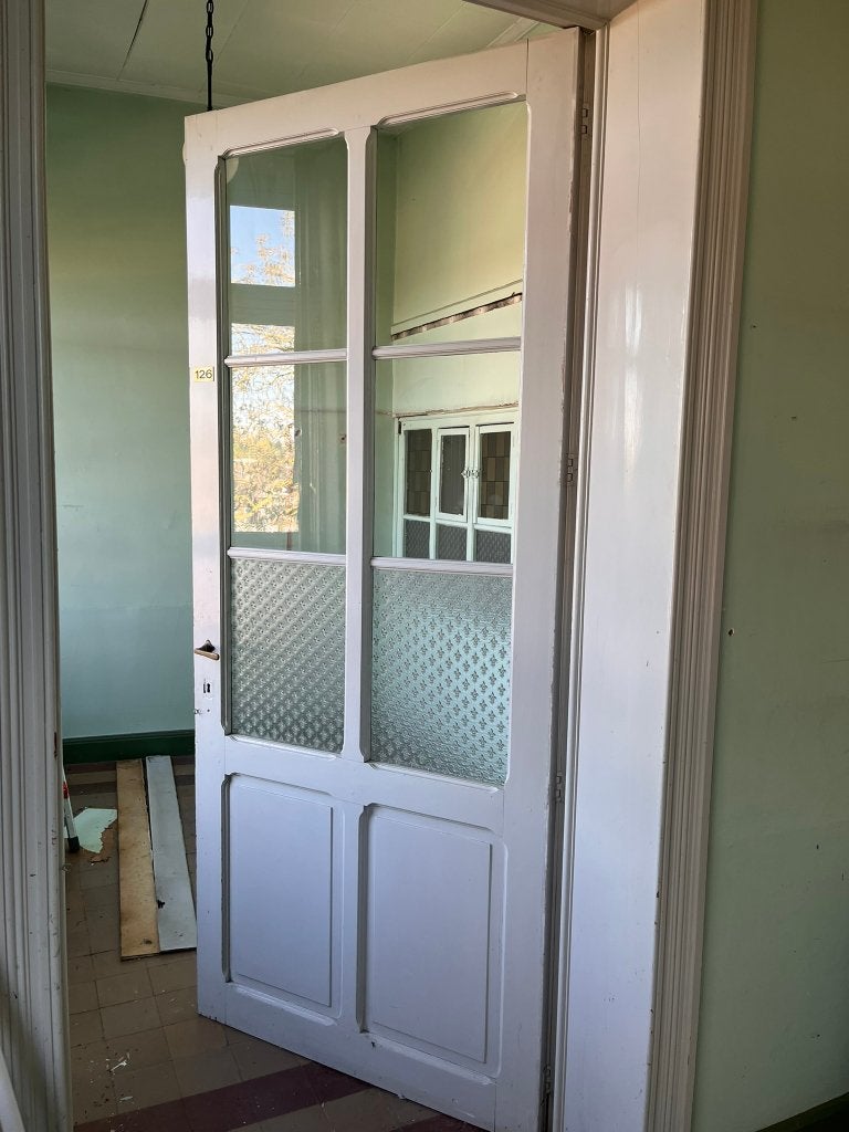 Oude binnendeuren, Doe-het-zelf en Bouw, Deuren en Vliegenramen, Gebruikt, Binnendeur, 215 cm of meer, 100 tot 120 cm, Glas, Hout