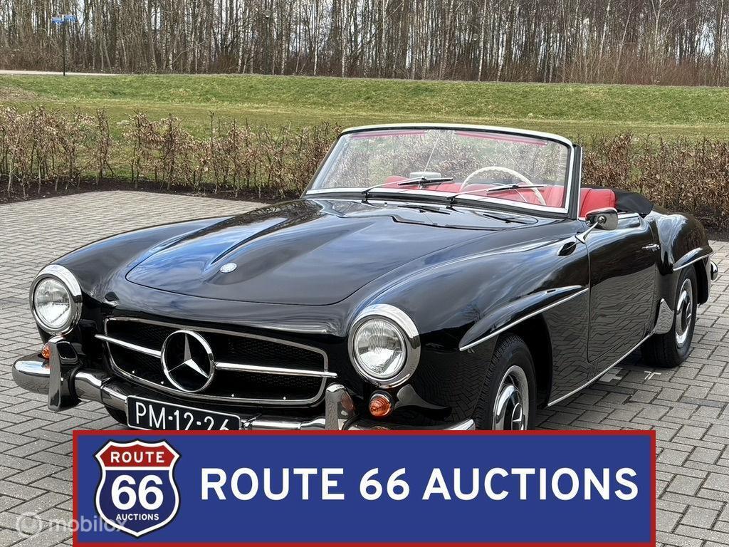 Mercedes-Benz 190 SL | 1957 | Route 66 Auctions, Auto's, Zwart, Mercedes-Benz, Bedrijf, Handgeschakeld
