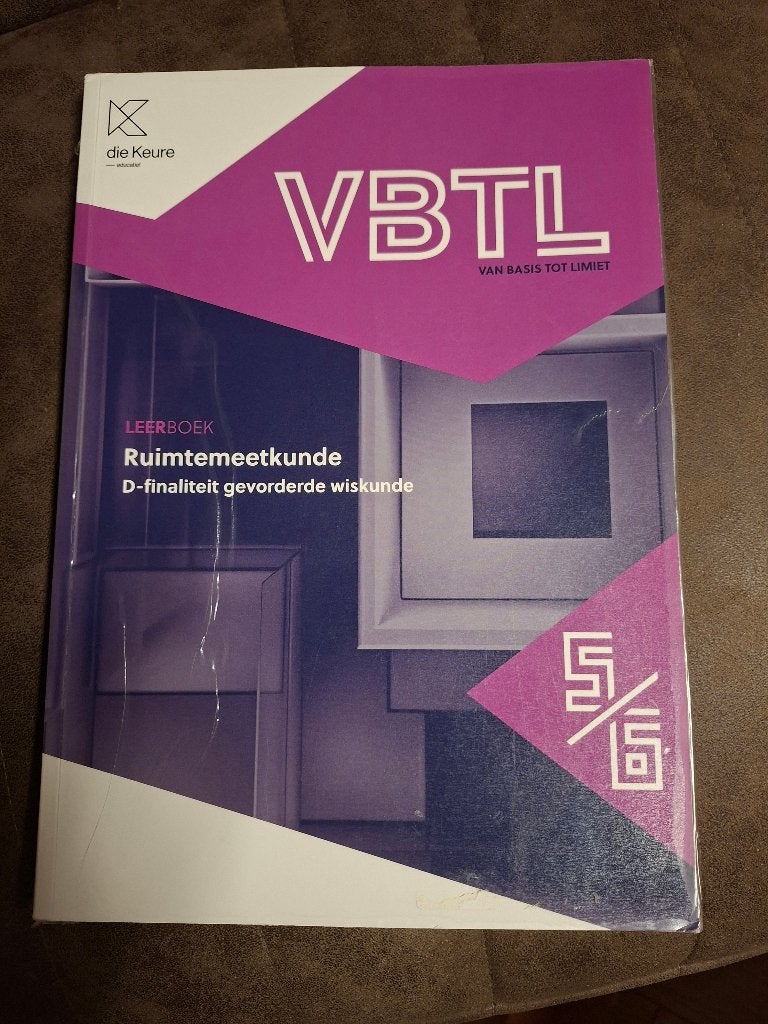 VBTL 5/6 ruimtemeetkunde in zeer goede staat, Boeken, Ophalen, Gelezen, ASO, Wiskunde A
