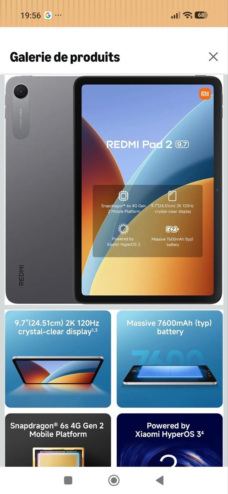 redmi pad 2 9.7, Computers en Software, Nieuw, Wi-Fi en Mobiel internet, Redmi, Ophalen