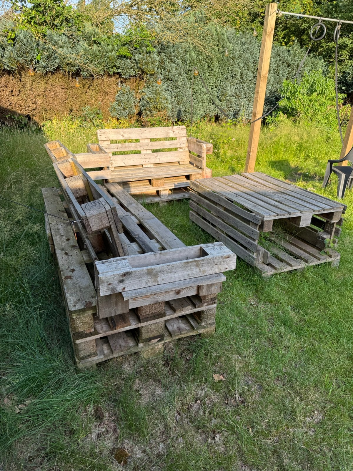 Loungeset palletten, Ophalen, Gebruikt, 6 zitplaatsen, Loungeset