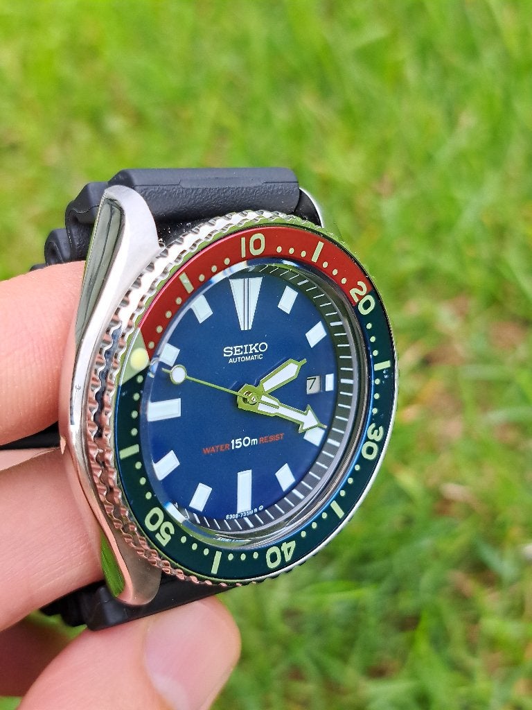 Seiko diver, Seiko, Ophalen of Verzenden, Zilver, Leer
