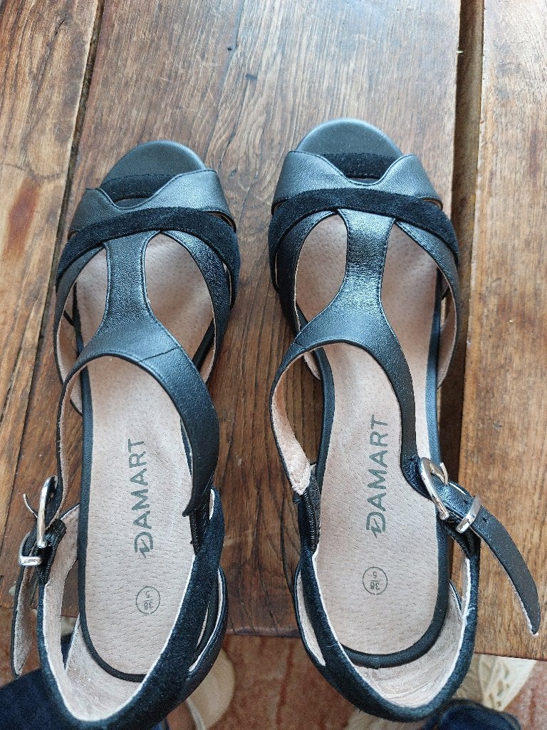 Nieuwe 38 Damart zomerschoenen, Zwart, Nieuw, Damart, Sandalen of Muiltjes