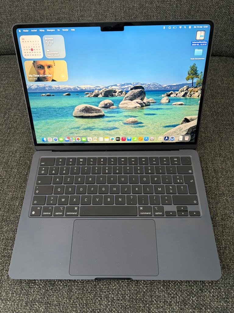 Apple Macbook Air M3 dark blue, Computers en Software, Ophalen, 1 TB of meer, 13 inch, Zo goed als nieuw