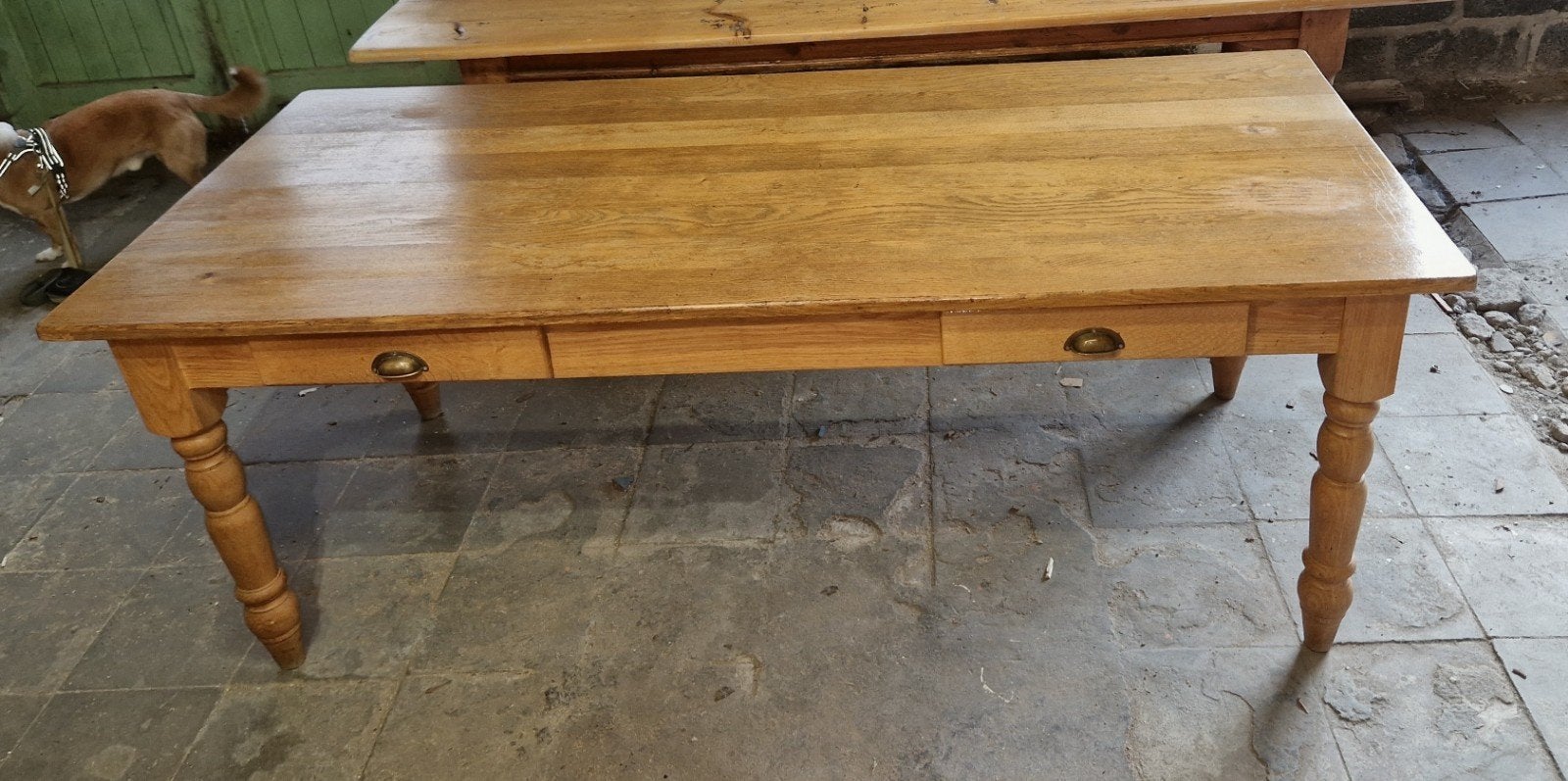 Oude eiken boerentafel, Huis en Inrichting, Ophalen