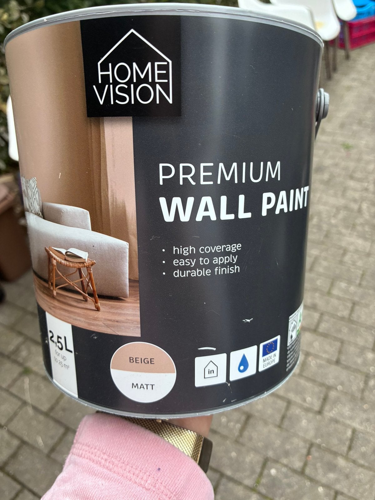 3 nieuwe ongeopende potten, Bricolage & Construction, Enlèvement, Comme neuf, Beige