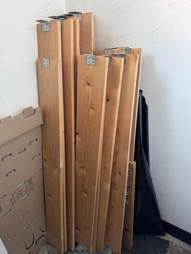 Houten rekken, Huis en Inrichting, Kasten | Stellingkasten, Ophalen of Verzenden, Zo goed als nieuw