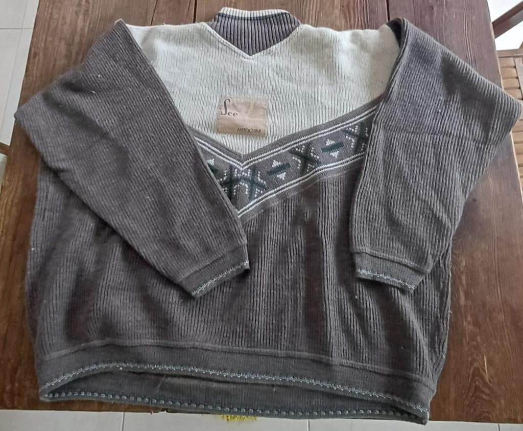 Vintage retro trui XL Bruno Antognin, Verzenden