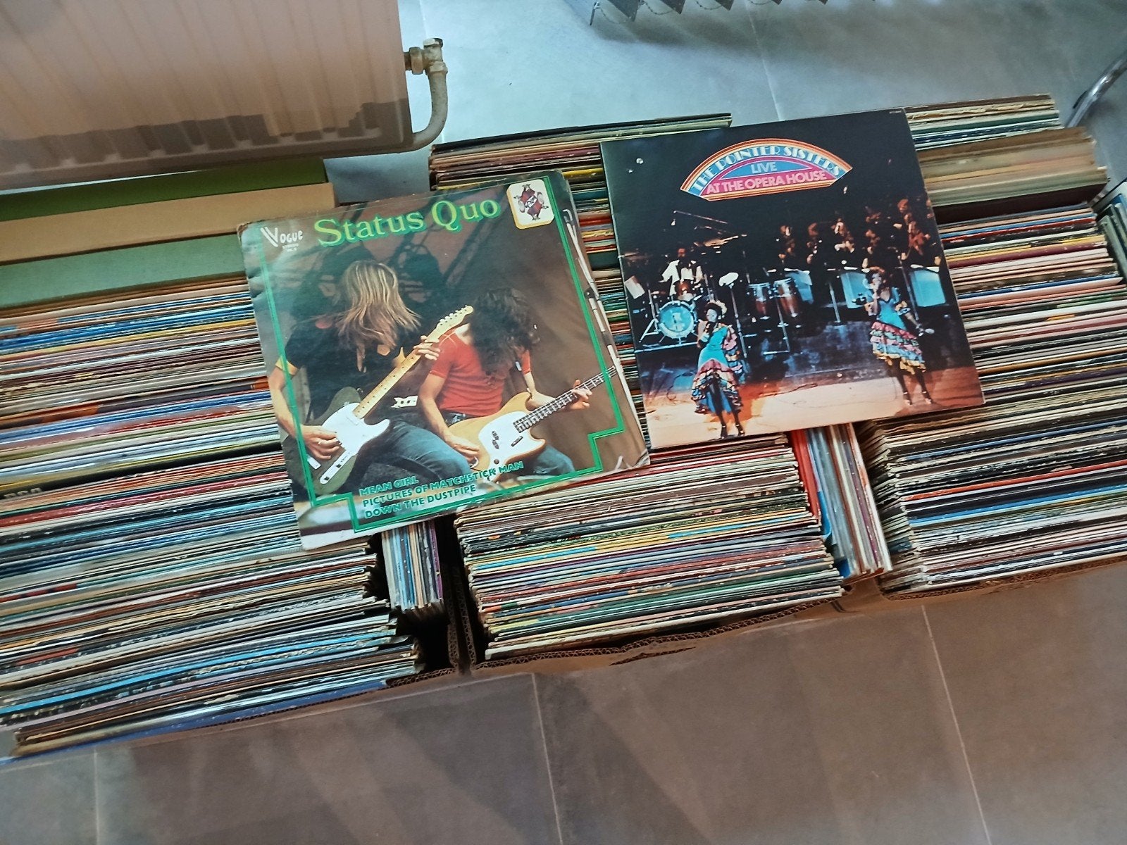 lot de +/- 450 disques vinyles, Enlèvement, LP