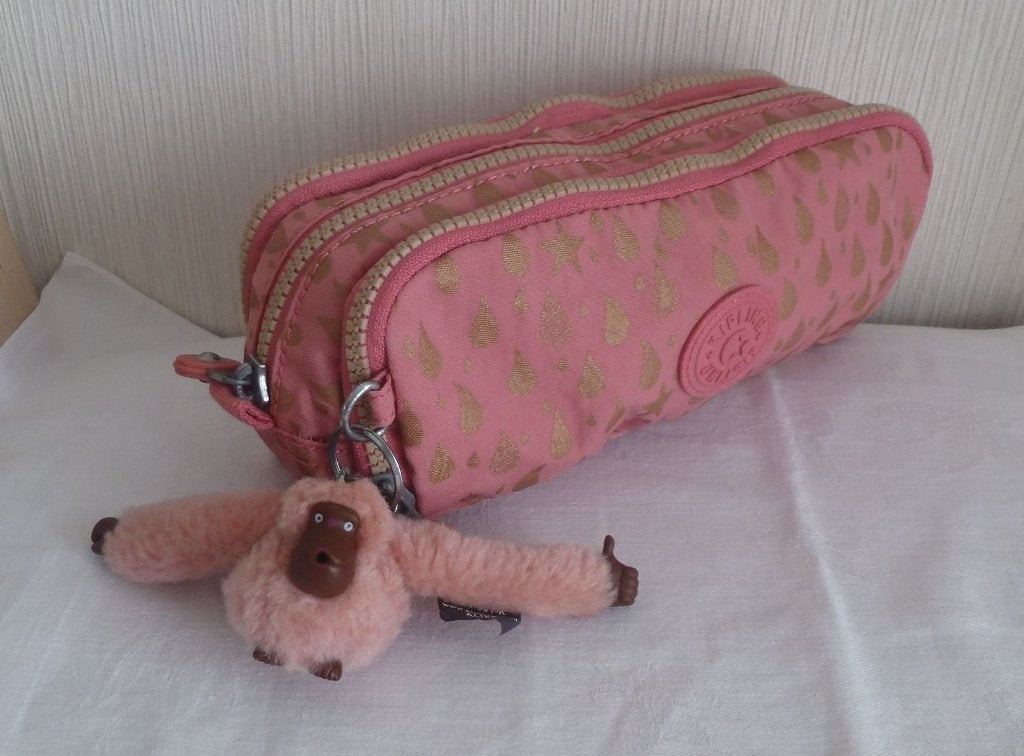 Kipling pennenetui met drie draagtasjes „Gitroy” + aap, Ophalen of Verzenden, Gebruikt