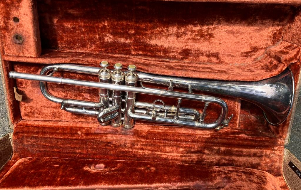 Boîte en forme de Persie, Musique & Instruments, Enlèvement, Utilisé, Trompette en si bémol, Avec valise
