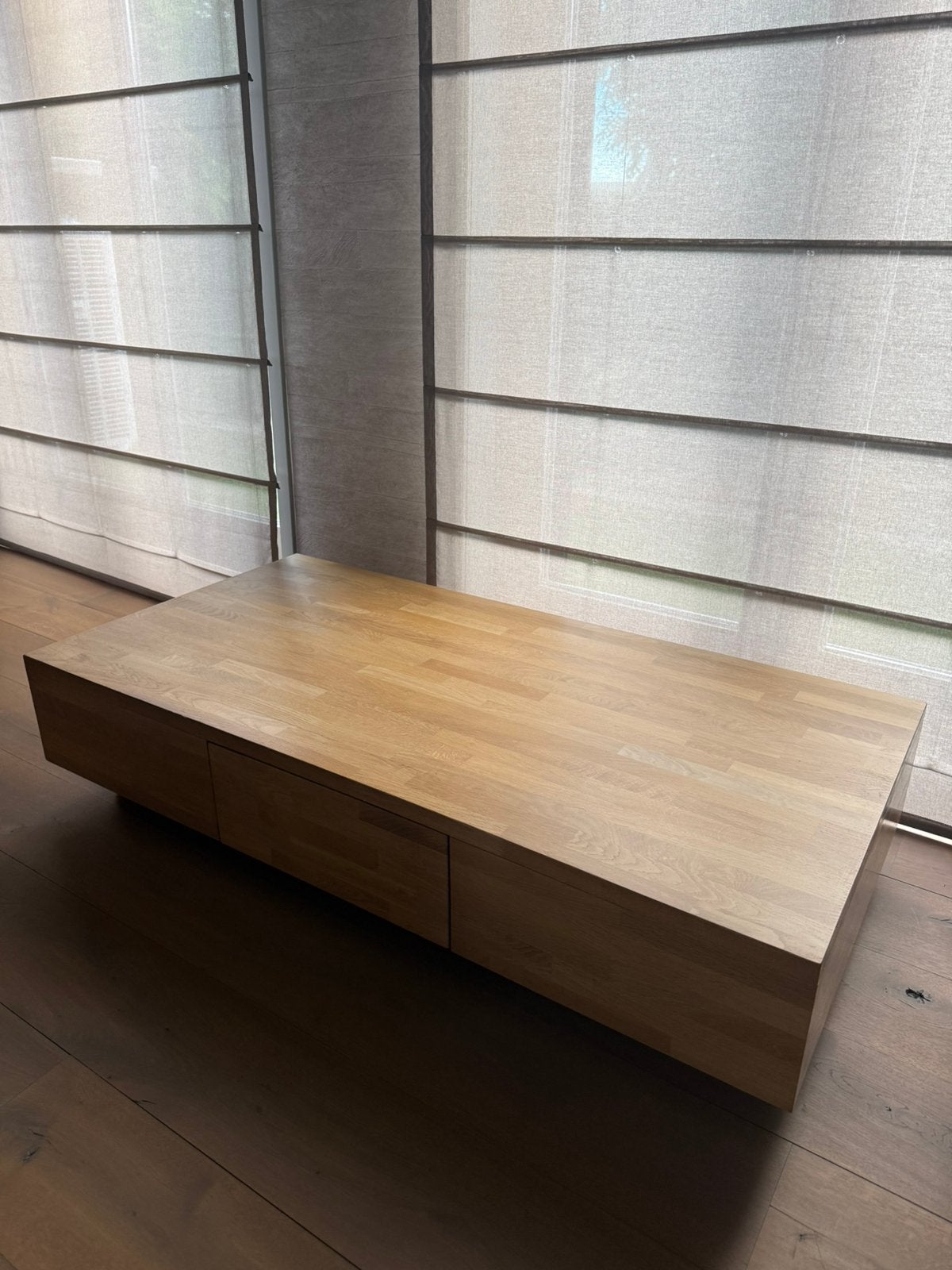 Eiken salontafel met lade, Maison & Meubles, Enlèvement, Comme neuf