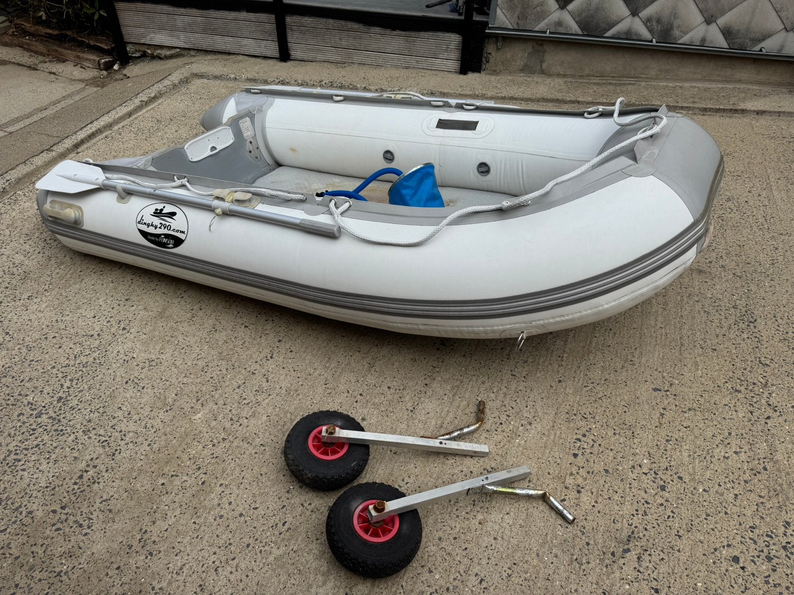 Rubberboot 290 met mercury 3,5 pk goede staat., Watersport en Boten, Ophalen, Gebruikt, Buitenboordmotor, Mercury