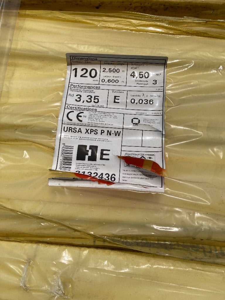 Ursa isolatie, Doe-het-zelf en Bouw, Isolatie en Afdichting, Ophalen, 12 cm of meer, Nieuw, Hardschuim (Pir)