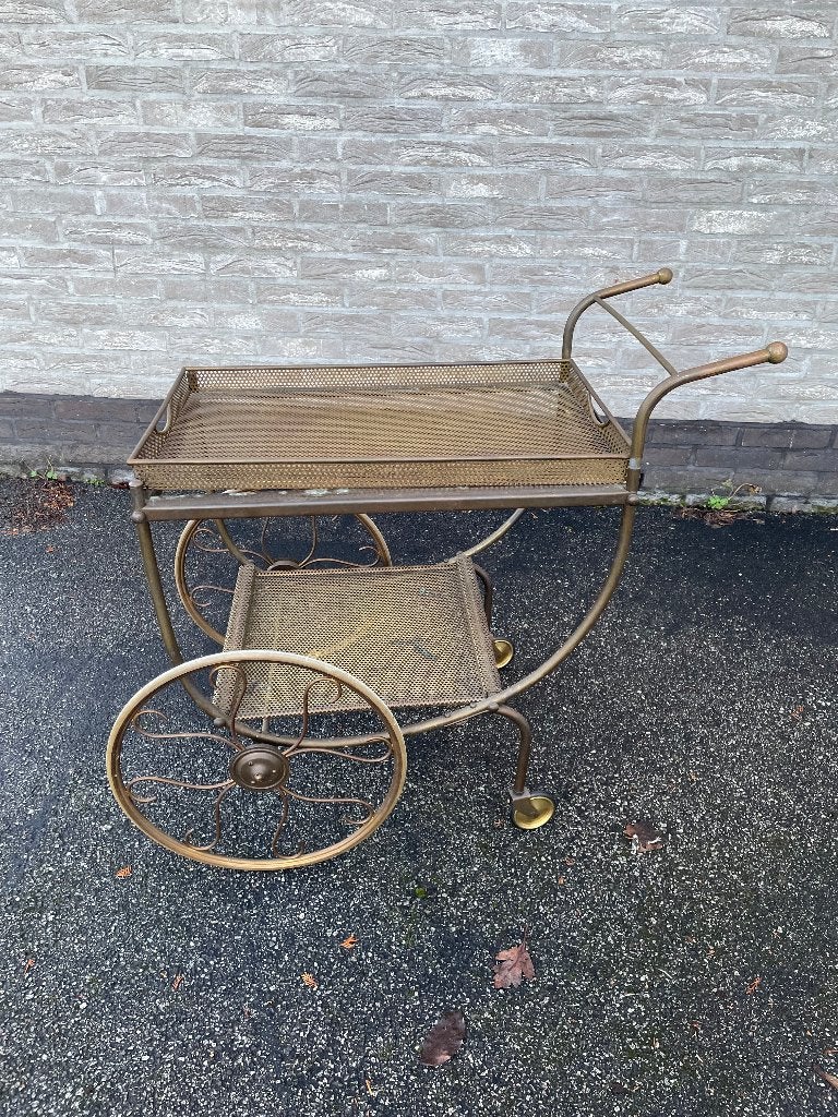 Vintage messing trolley van Josef Frank voor Svenskt Tenn, Antiek en Kunst, Curiosa en Brocante, Ophalen