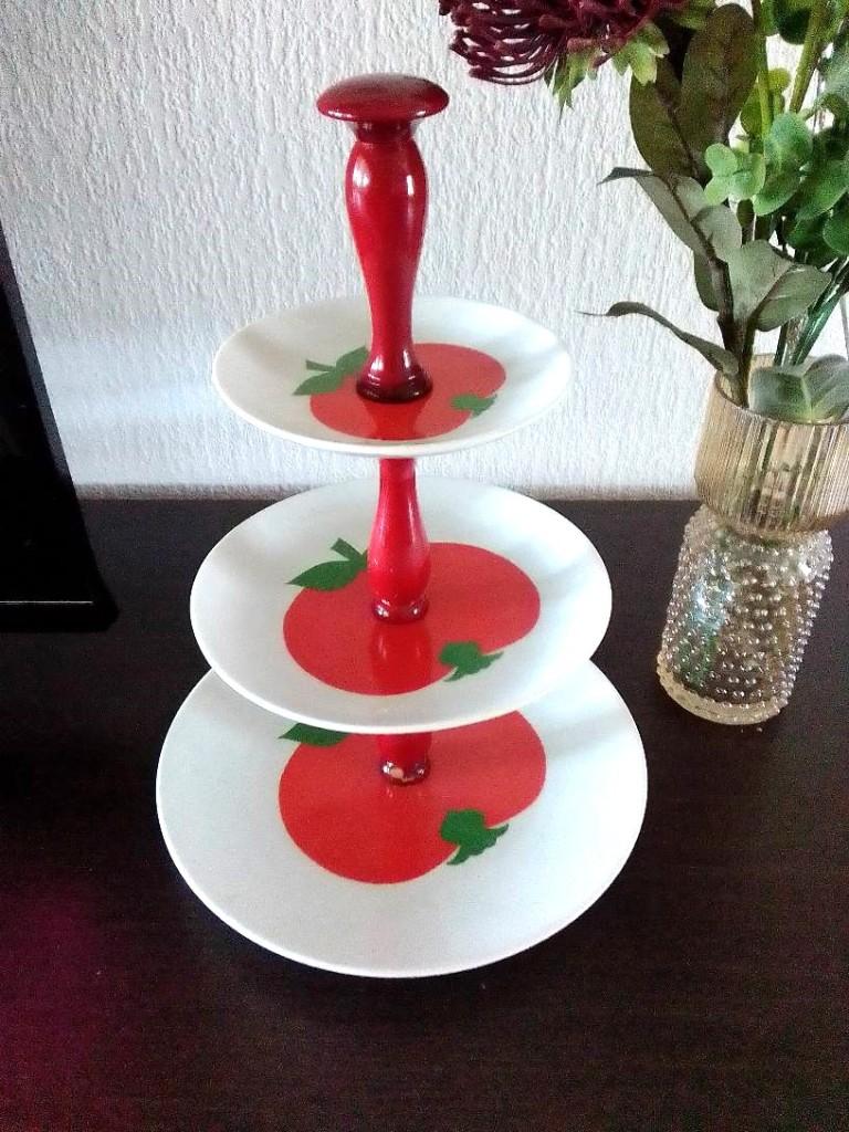 plat de présentation fruits à étages Herrandiz Red Apple, Antiquités & Art, Enlèvement ou Envoi