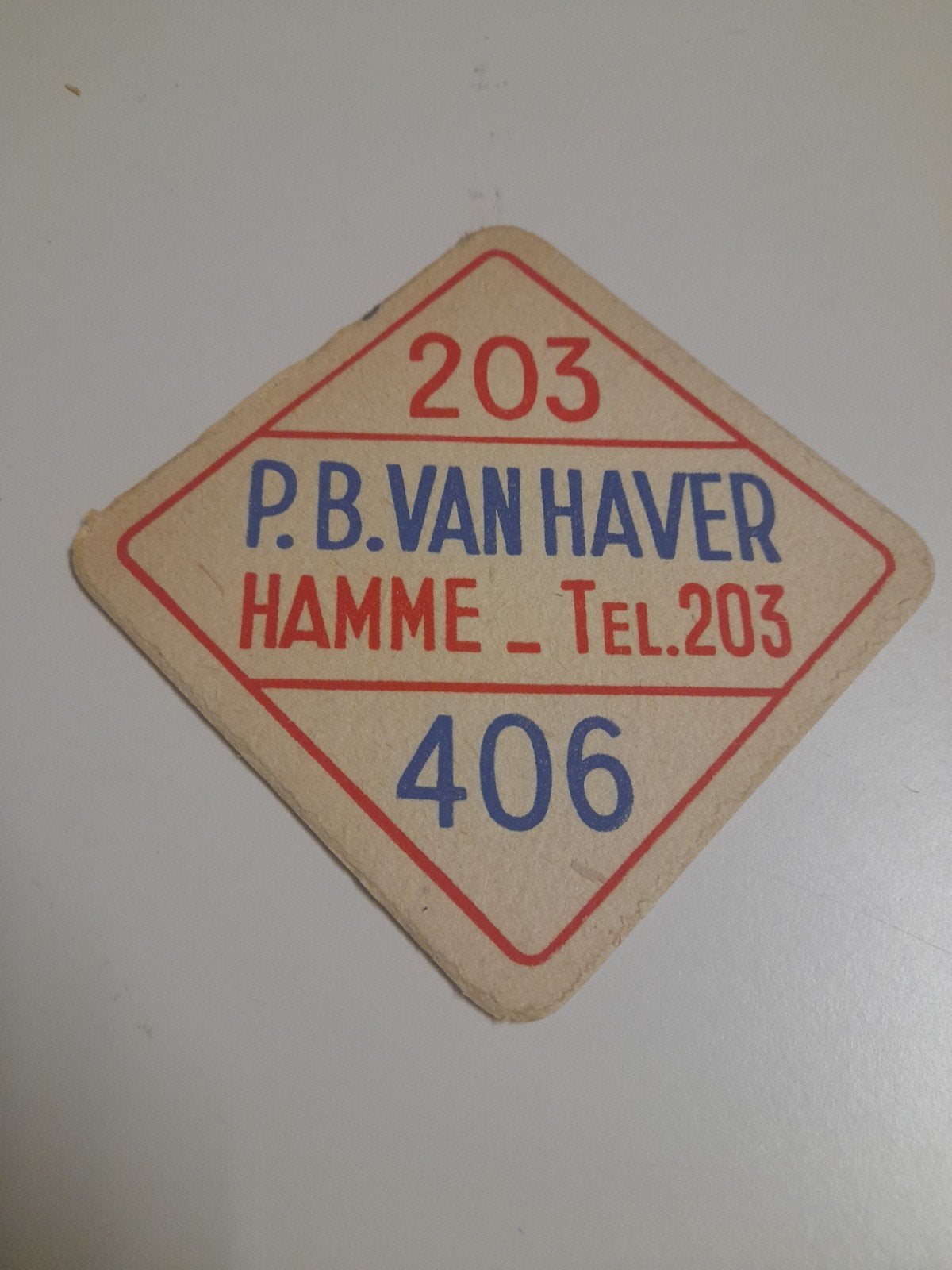 bierviltje p.b.van haver hamme, Ophalen of Verzenden