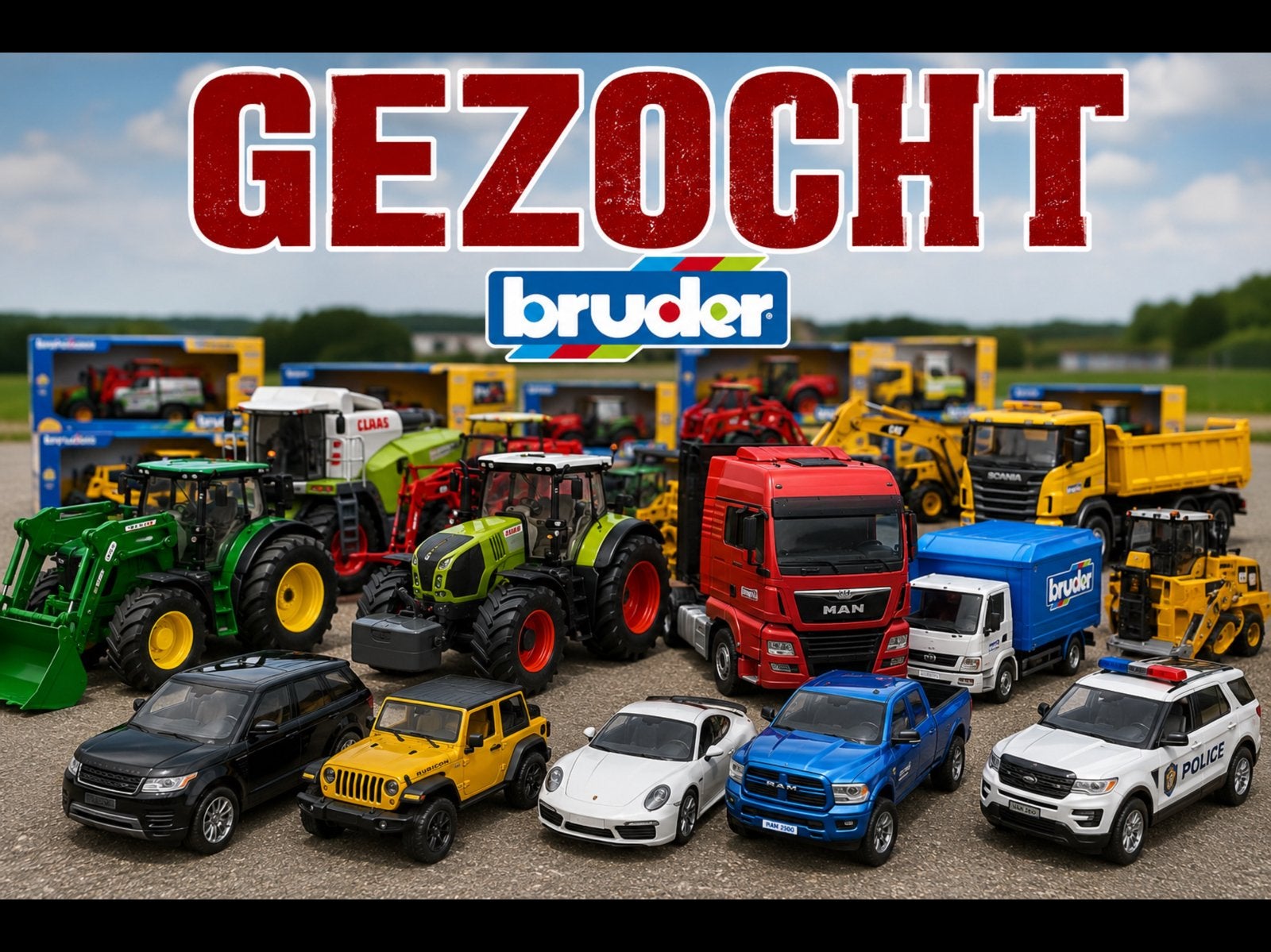 Ik zoek bruder speelgoed ookmodel auto en ook kleine auto, Ophalen, Zo goed als nieuw