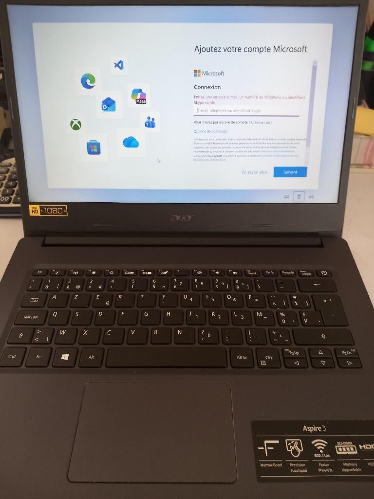 Laptop ACER (disponible), Computers en Software, Windows Laptops, Ophalen, Gebruikt, 2 tot 3 Ghz, 8 GB