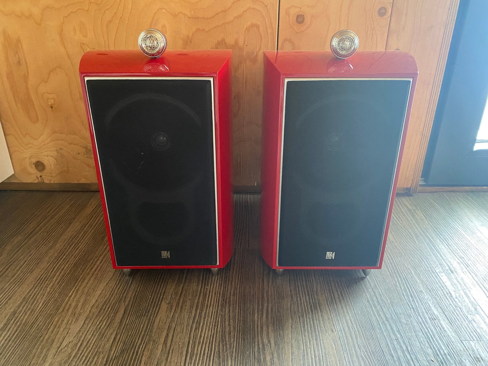 KEF XQ1 – Enceintes haut de gamme – Rouge laqué, Audio, Tv en Foto, Ophalen, Zo goed als nieuw, KEF