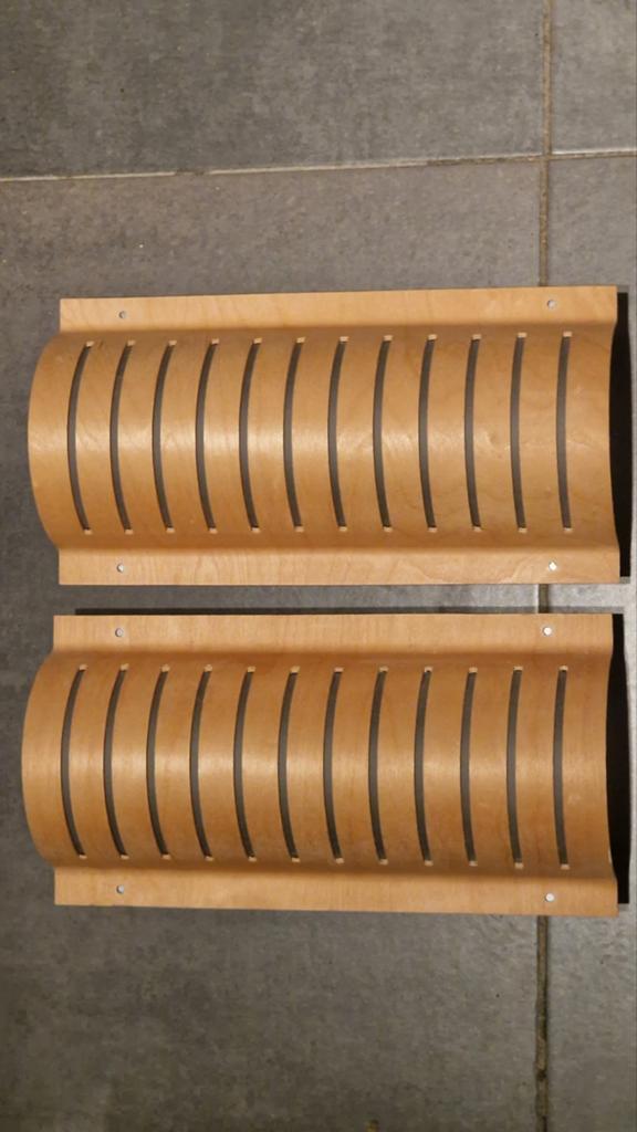 2 Lampes appliques en bois (30cm de haut), Enlèvement, Bois