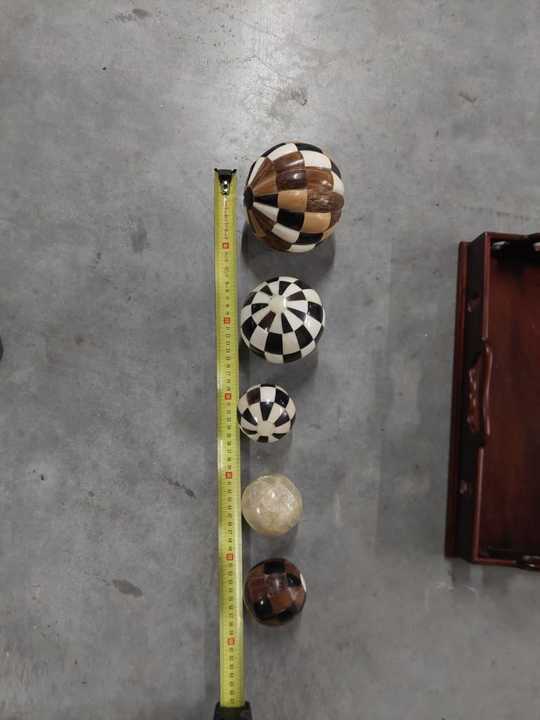 5 boules de décoration comme neuf plus Back, Enlèvement