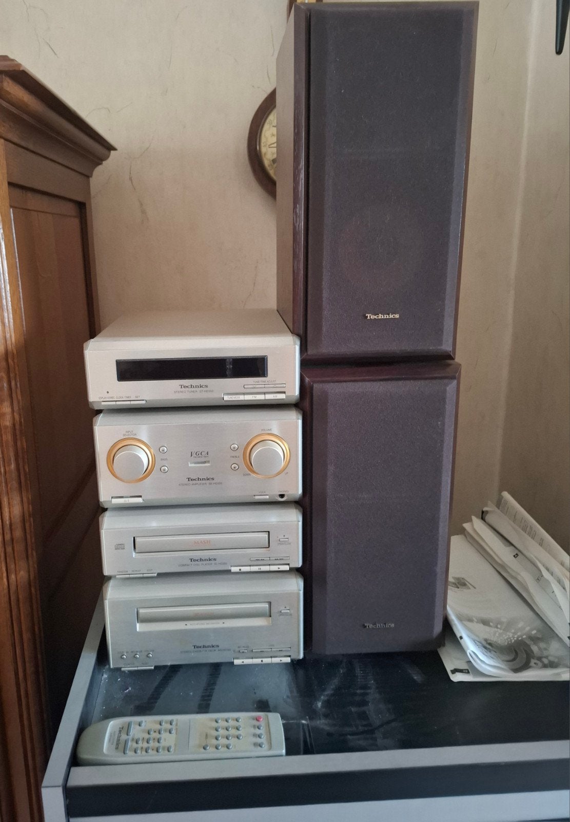 Mooie Technics HD350 Stereo Set, TV, Hi-fi & Vidéo, Chaîne Hi-fi, Deck cassettes ou Lecteur-enregistreur de cassettes, Lecteur CD