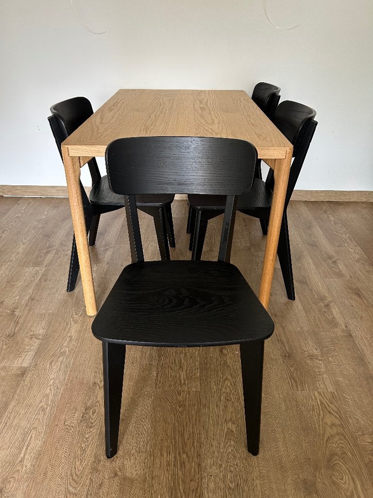 IKEA Lisabo eetkamerstoelen 4 stuks, Enlèvement, Utilisé, Bois, Quatre