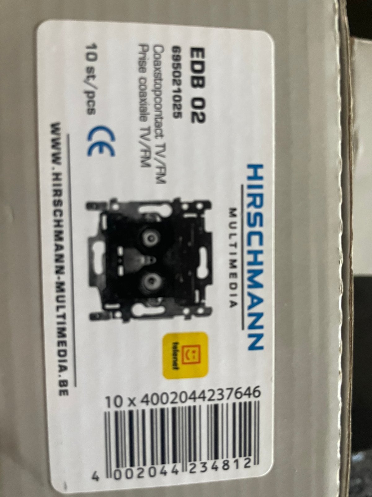 12 stuks Hirschmann multimedia edb02, Télécoms, Enlèvement ou Envoi, Neuf