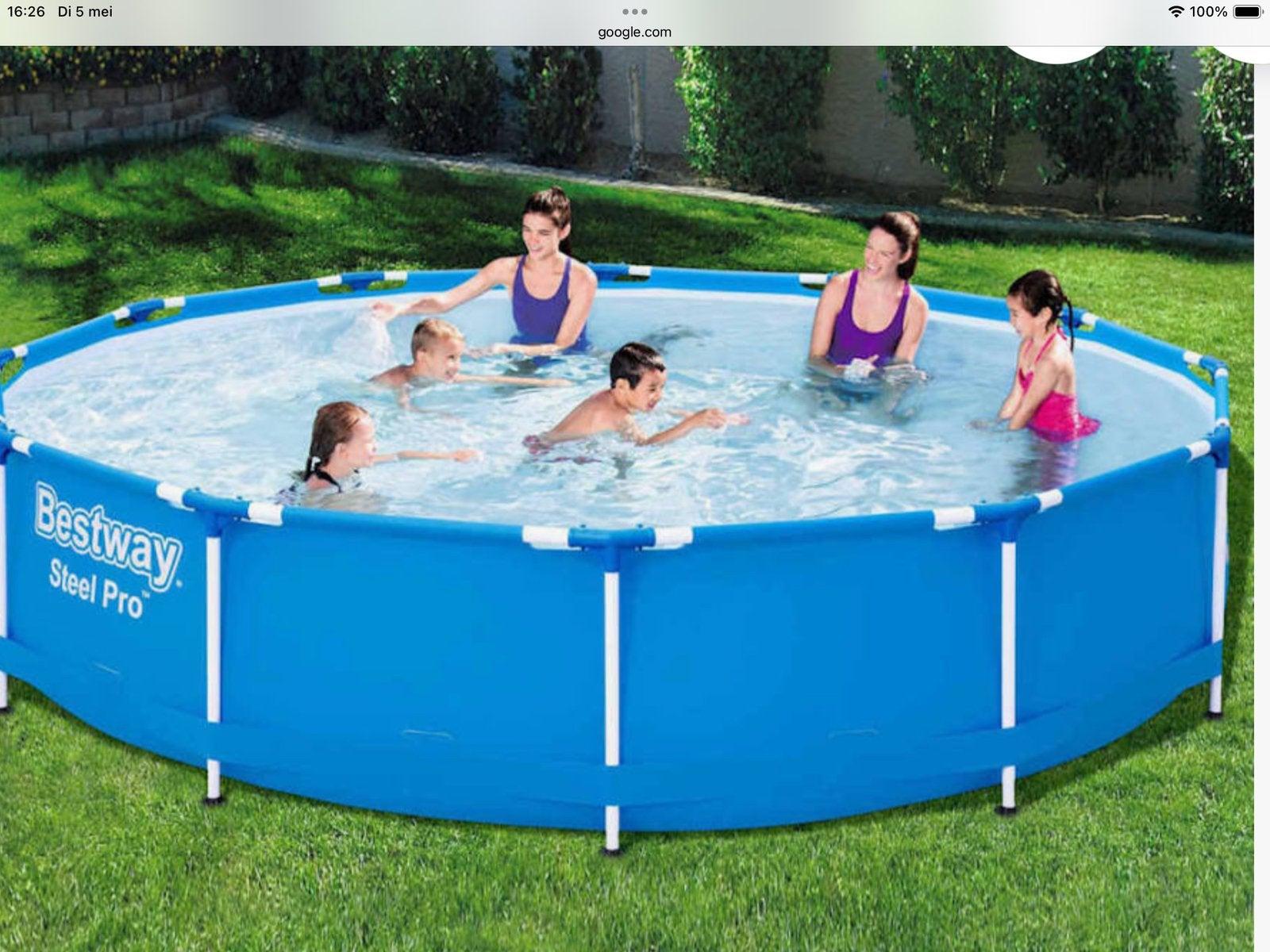 Zwembad,rond, 3,66 m op 76 cm, Tuin en Terras, Zwembaden, Ophalen, Zo goed als nieuw, Rond