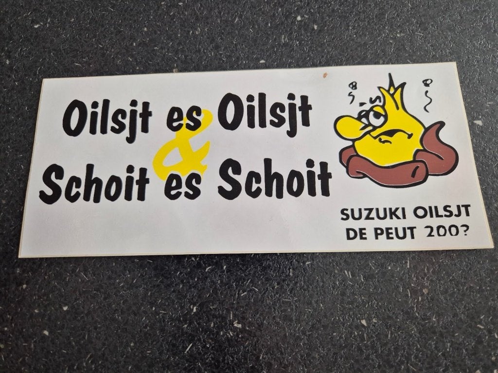 Carnaval Aalst sticker De Peut suzuki, Ophalen of Verzenden