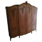 Kledingkast stijl Barok, 4 deuren, 2,25 m breed, Maison & Meubles, Armoires | Penderies & Garde-robes, Utilisé, Avec tablette(s)