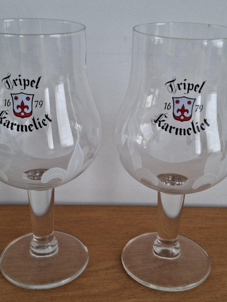 Karmeliet glazen, Verzamelen, Glas en Drinkglazen, Ophalen, Bierglas
